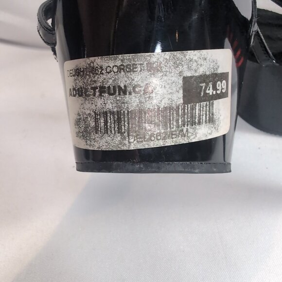 2 Pair Pleaser Heels 6 Delight 662 Corset Black Patent Mary Jane Dance Pole 6" - Picture 5 of 16